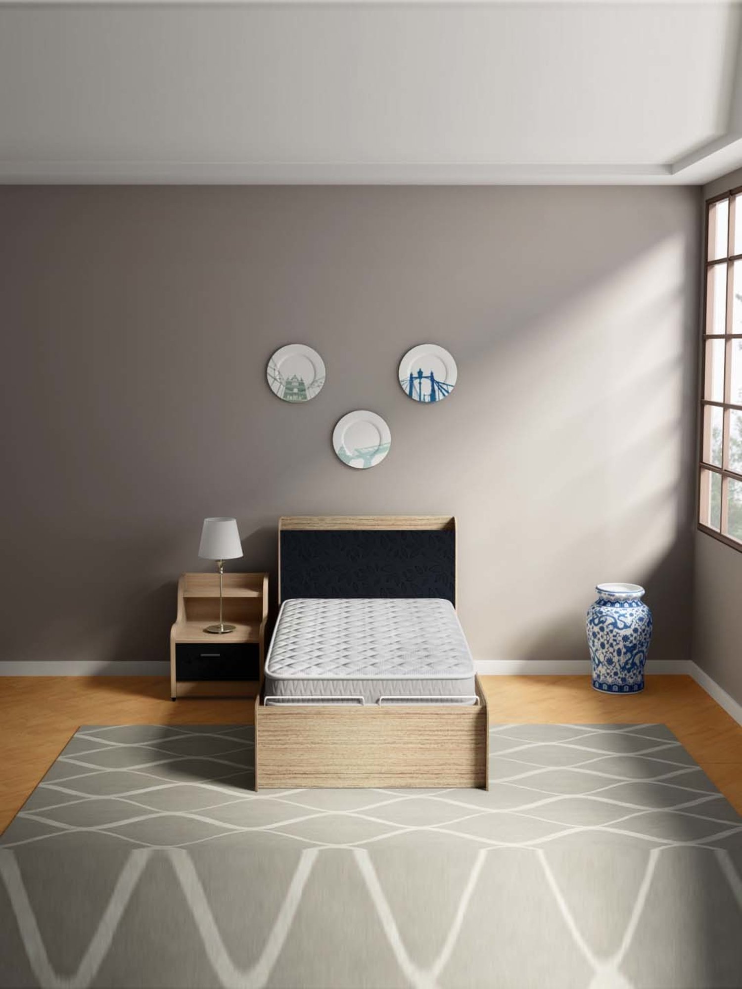 Duroflex Live-in Adapt Grey Foam New Gen Smart Design Flippable Adjustable Double Mattress