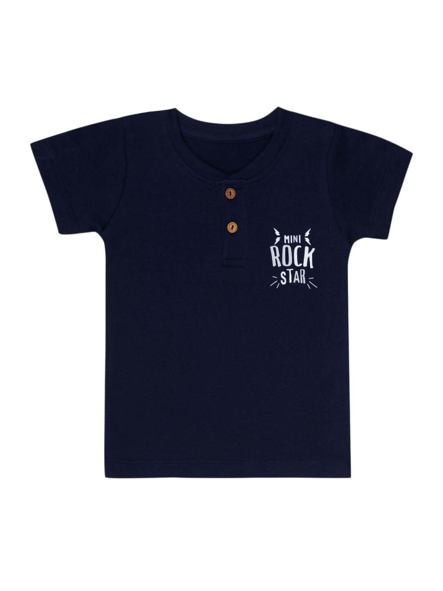 Bodycare Kids Navy Cotton Printed T-Shirt