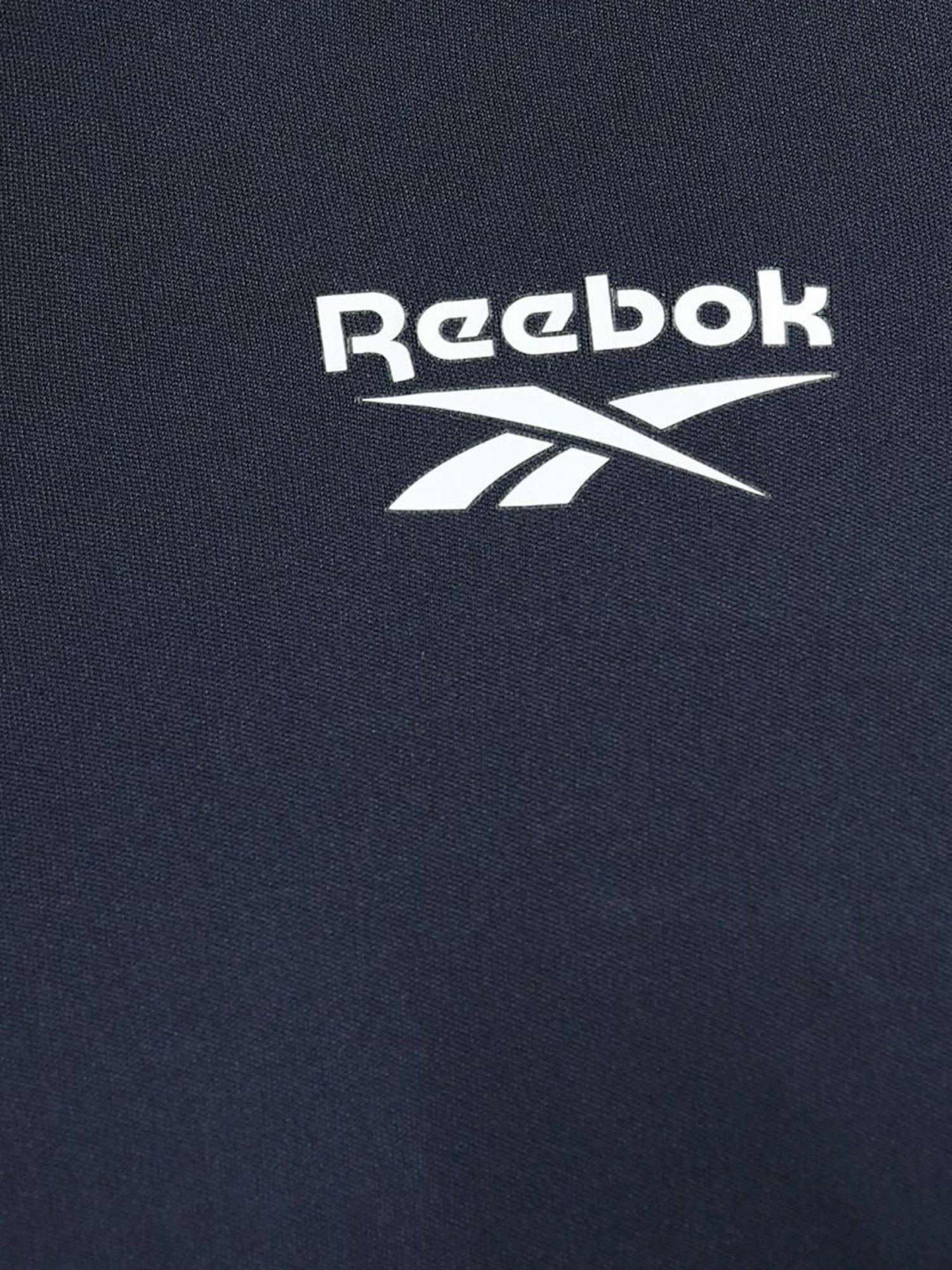 Reebok Navy Slim Fit Logo Printed T-Shirt