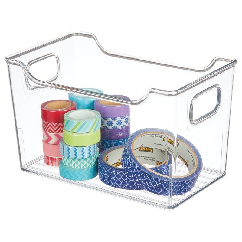 mDesign Plastic Storage Bin for Art and Craft Supplies, 8 Pack - Clear