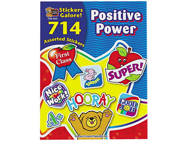 Teacher Created Resources 4225 Sticker Book, Positive Power, 714/Pack