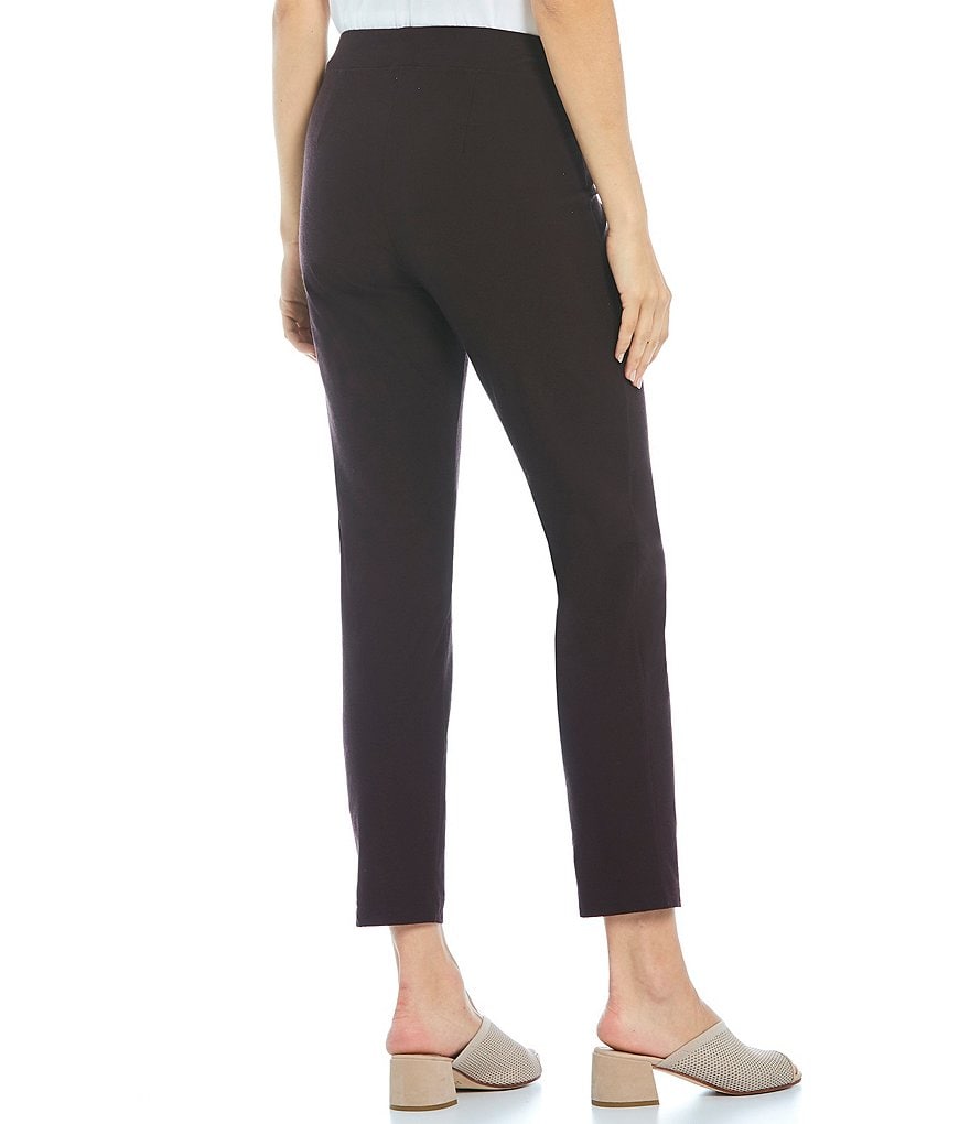 Eileen Fisher Washable Stretch Crepe Slim Ankle Pants