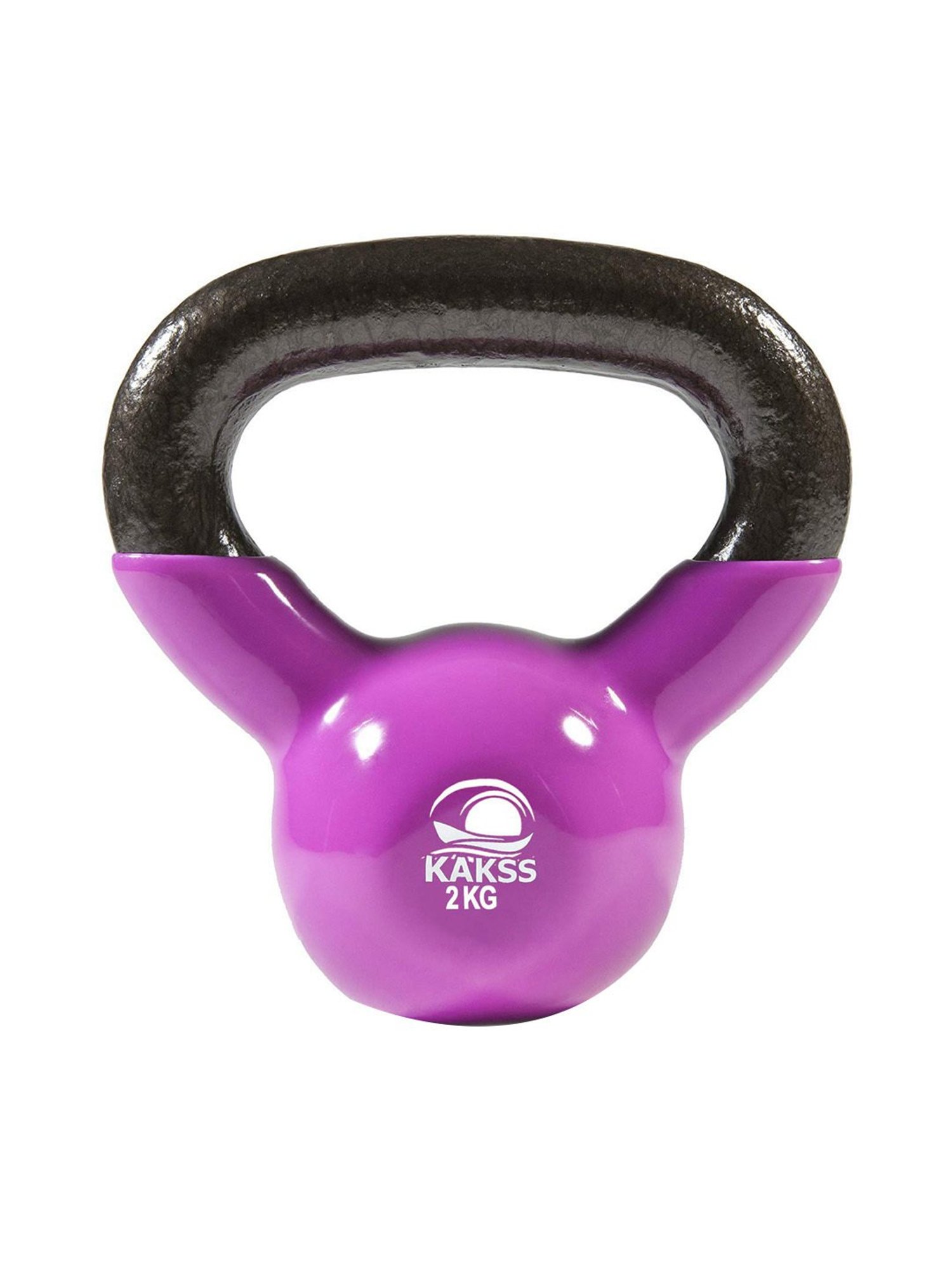 KAKSS Vinyl Half Coating Kettlebells (Purple) Size - 2KG