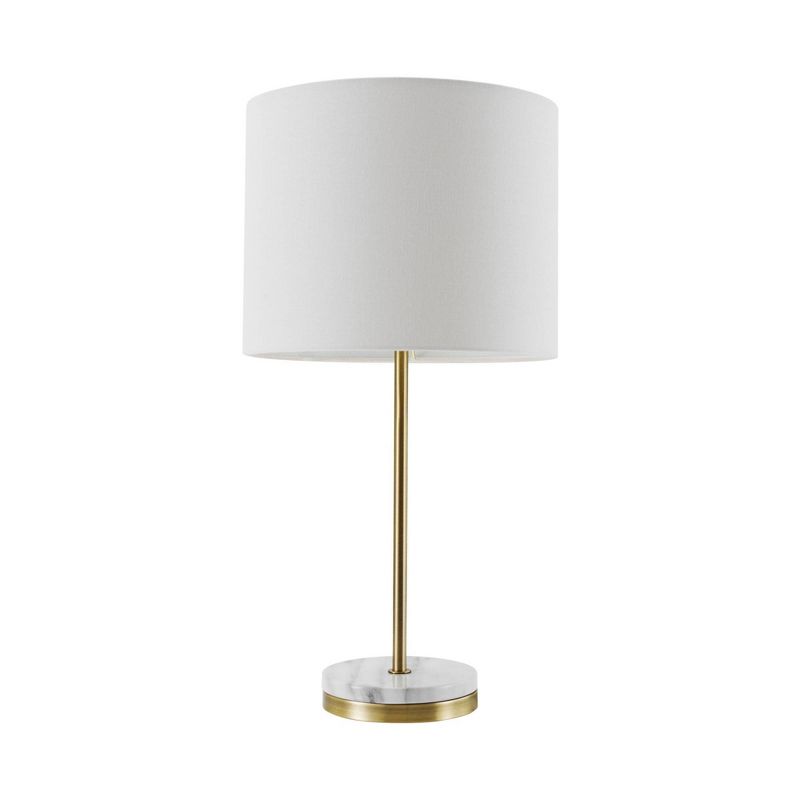 19" Versailles Table Lamp with Faux Marble Accent Soft Gold - Globe Electric