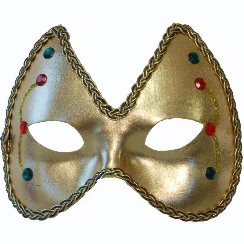 Bauer Pacific Imports Mardi Gras Eye Costume Mask: Gold