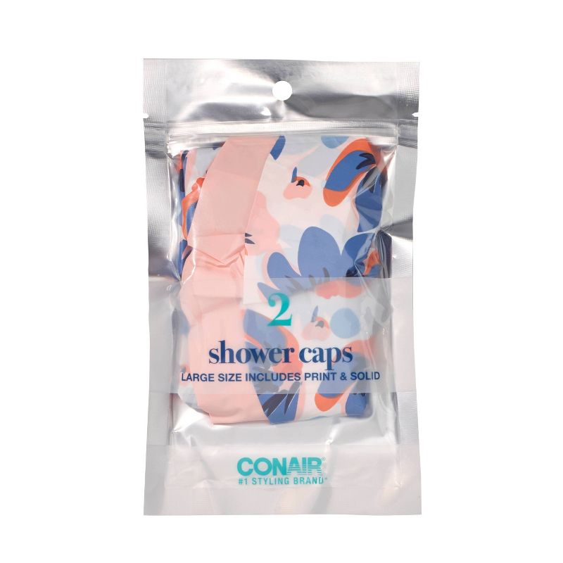 Conair Printed Shower Cap with Microban - 2pk