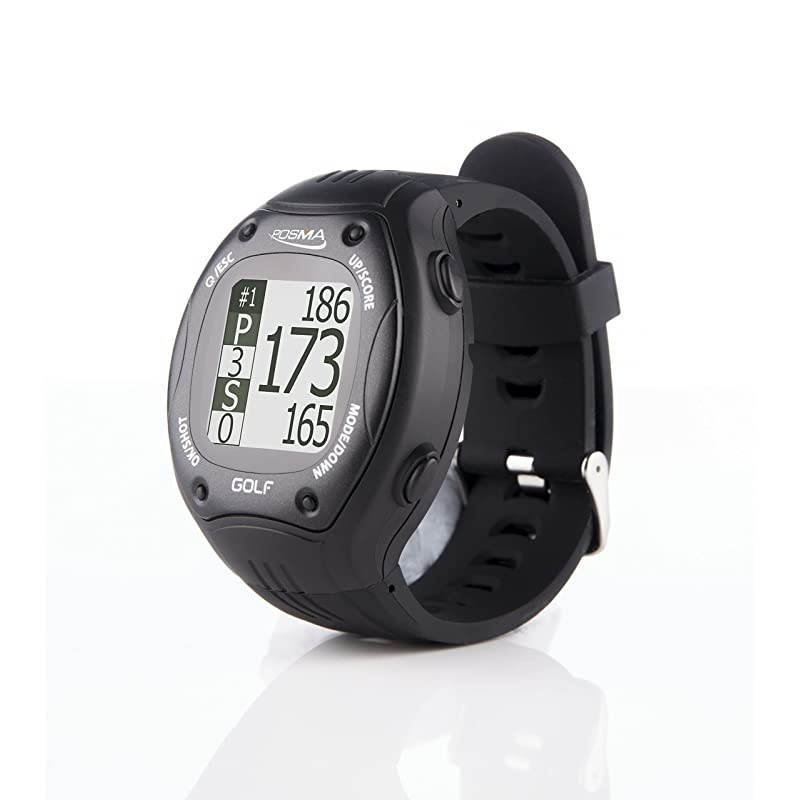 GT1 Golf Trainer GPS Golf Watch Range Finder Preloaded Golf Courses no Download no Subscription Black incl US Canada Europe Australia New Zealand