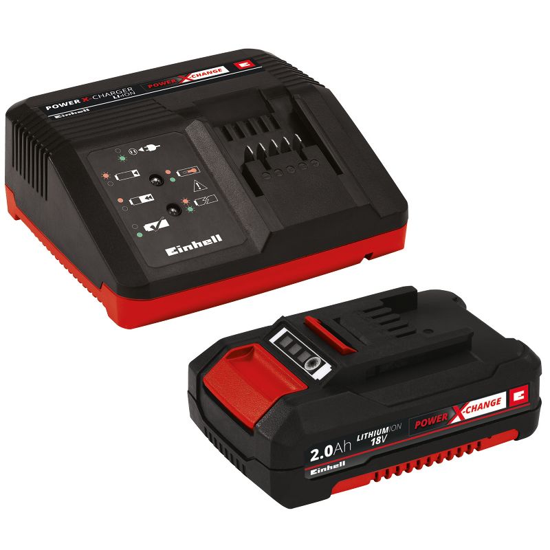 Einhell TE-OS Power X-Change 18-Volt Cordless 24,000-OPM Compact Detail Palm Sheet Sander,  Dust Collection Box, Kit (2.0-Ah Battery + Fast Charger)