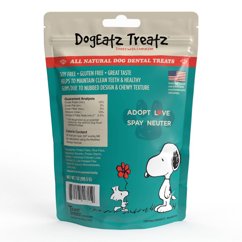 Team Treatz Snoopy Chicken Dog Dental Dog Treat - 7oz