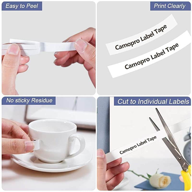 Compatible Label Tape Replacement for Dymo Letratag Refills Plastic 91331 S0721660 Label Tape 12 Inch x 13 Feet Black on White for DYMO Label Maker LT100H LT100T LT110T 10Pack