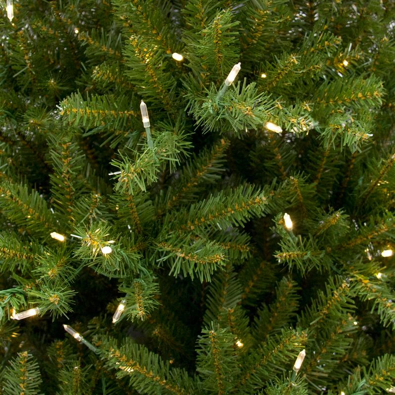 Home Heritage Snowdrift Spruce 6.5 Foot Flocked Christmas Tree with White Lights