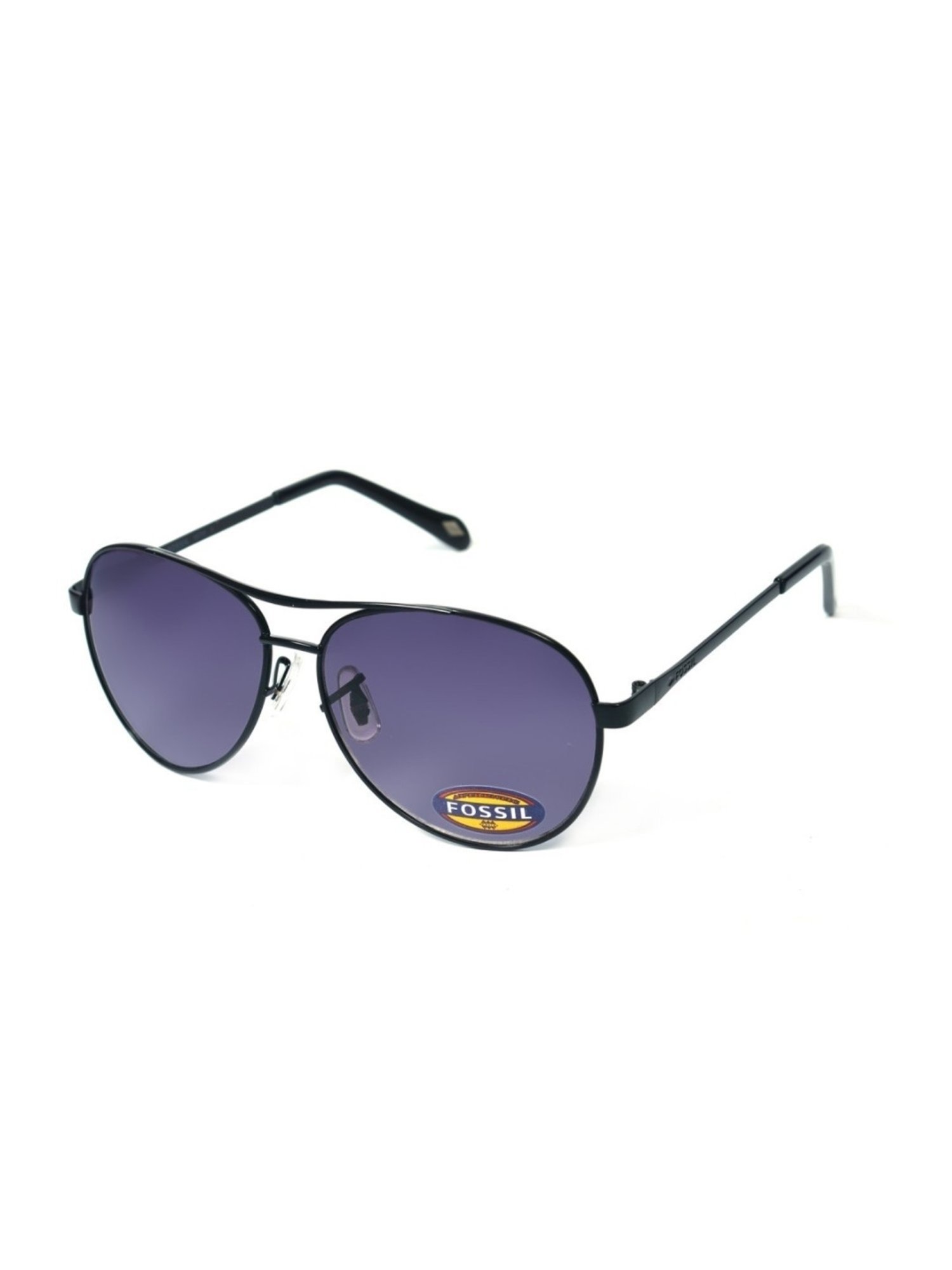 Fossil Dark Blue Aviator UV Protection Sunglasses for Women