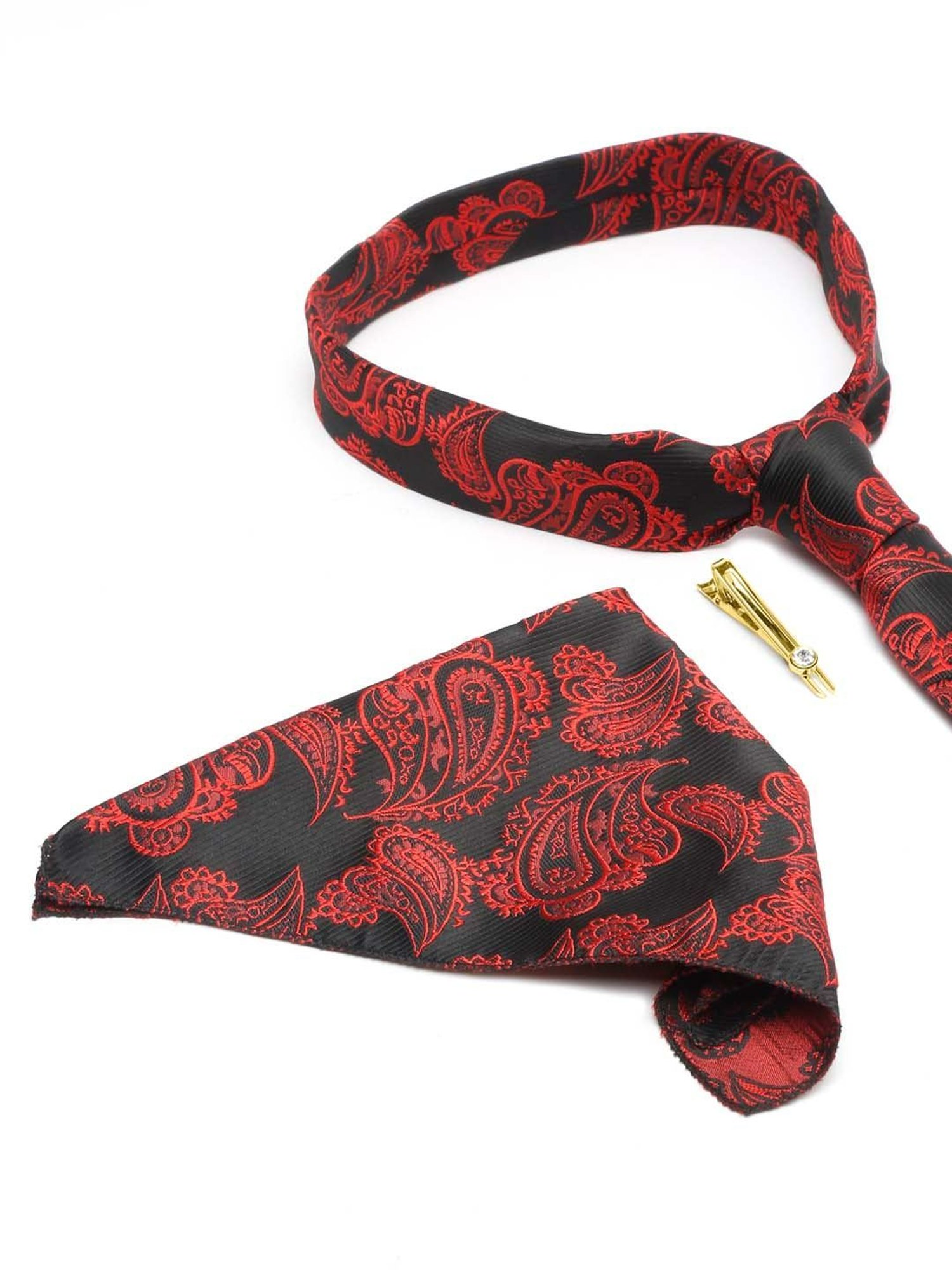 Louis Stitch Red Printed Necktie Gift Set - Set of 3