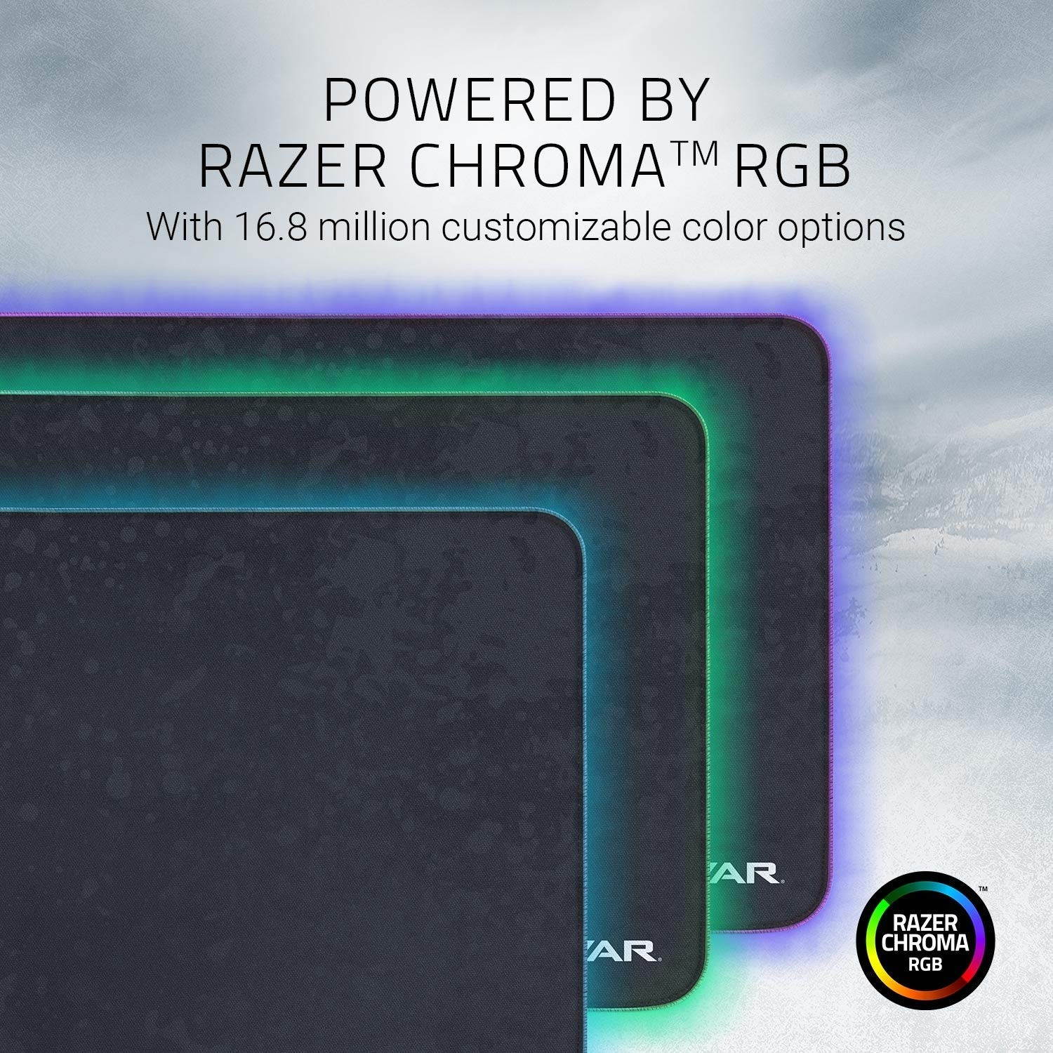 Razer Goliathus Extended Chroma Gaming Mousepad: Customizable Chroma RGB Lighting - Soft, Cloth Material - Balanced Control & Speed - Non-Slip Rubber Base - Gears of WAR 5 Edition