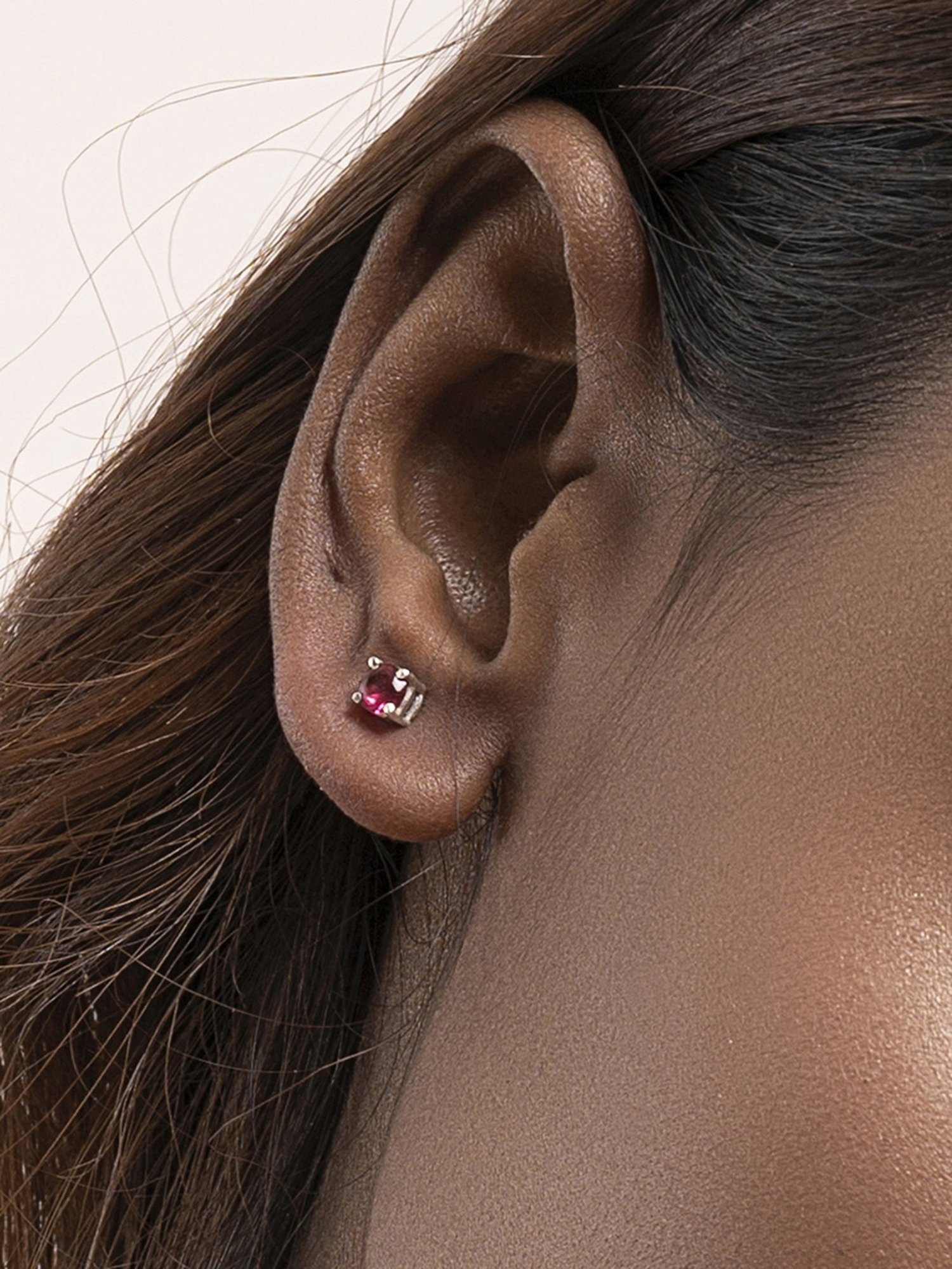 March by FableStreet 92.5 Sterling Silver Zircon Mini Stud Earrings for Women