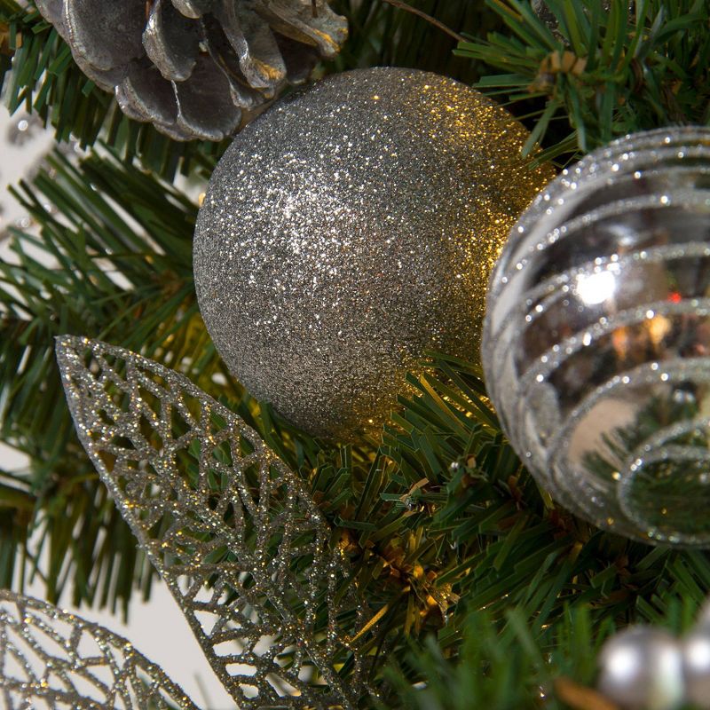 5.5ft Easy Treezy Pre-Lit LED Shimmering Frost Pre-Decorated & Easy Setup Artificial Christmas Tree