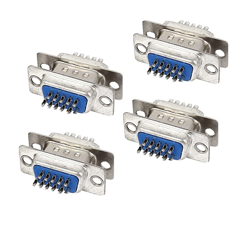DB15 15Pin 3Row Male to Female Connector VGA Cable Adapter 8Pcs