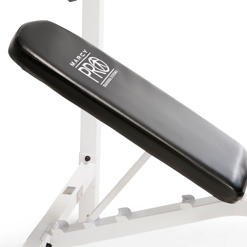 Marcy Fitness Adjustable Olympic Home Gym Weight Lifting Workout Bench with Rack