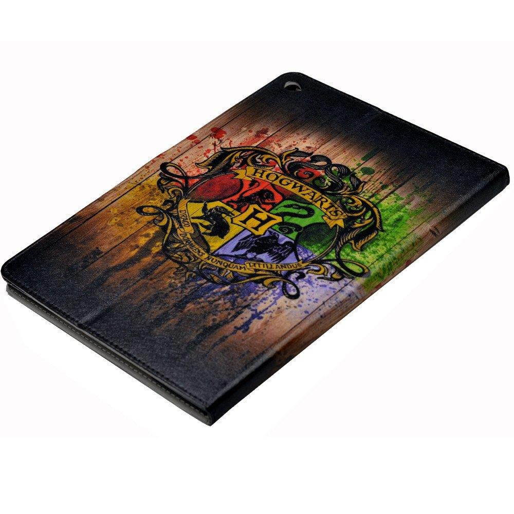 YHB Hogwarts Watercolor Art Pattern Leather Flip Stand Case Cover For Apple ipad Air 2 II (2014 Model)