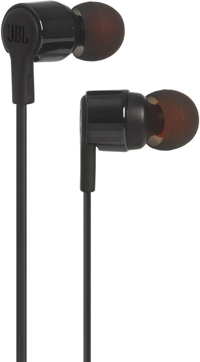 JBL T210 Signature Sound Pure Bass Headphones in Ear Earphones with Microphone Black