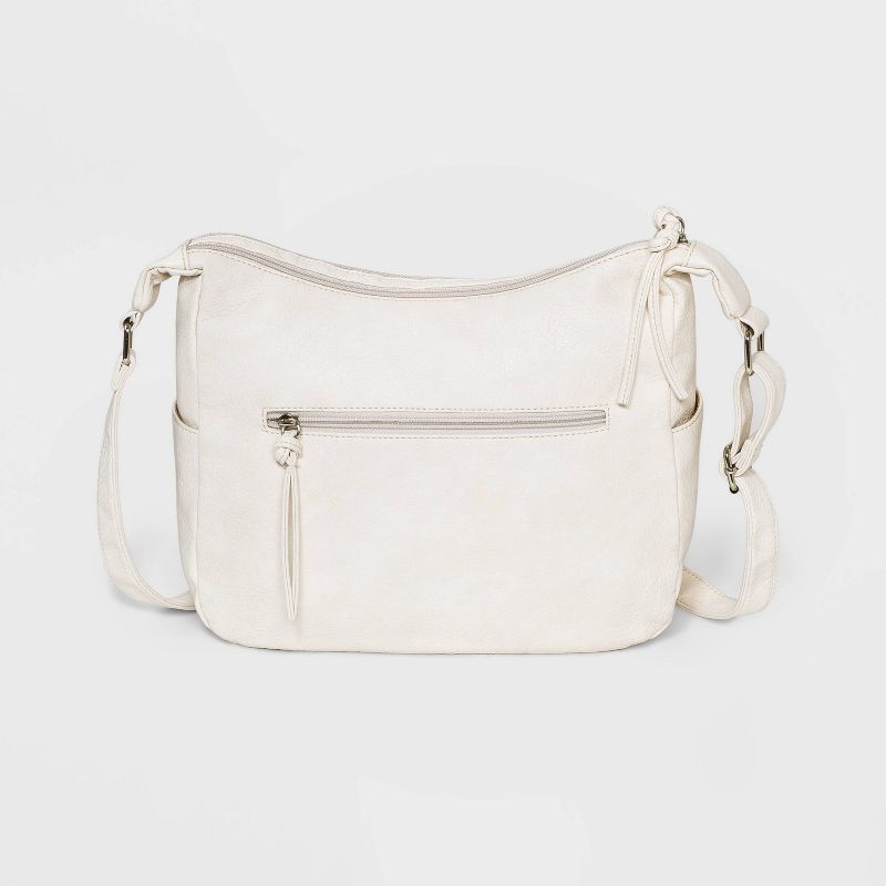 Bueno Zip Closure Crossbody Bag - Beige