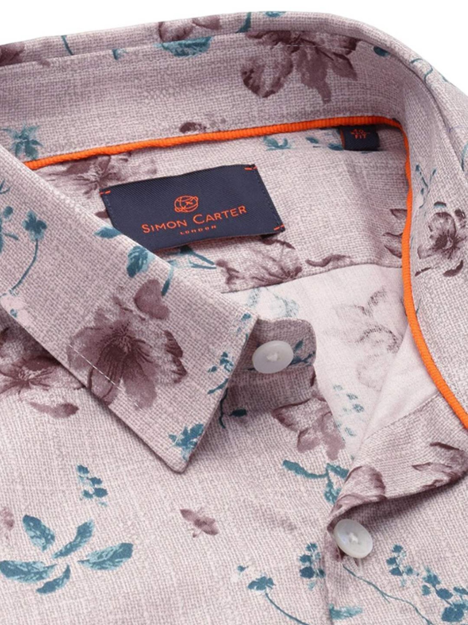 Simon Carter London Multi Floral Print Slim Fit Shirt