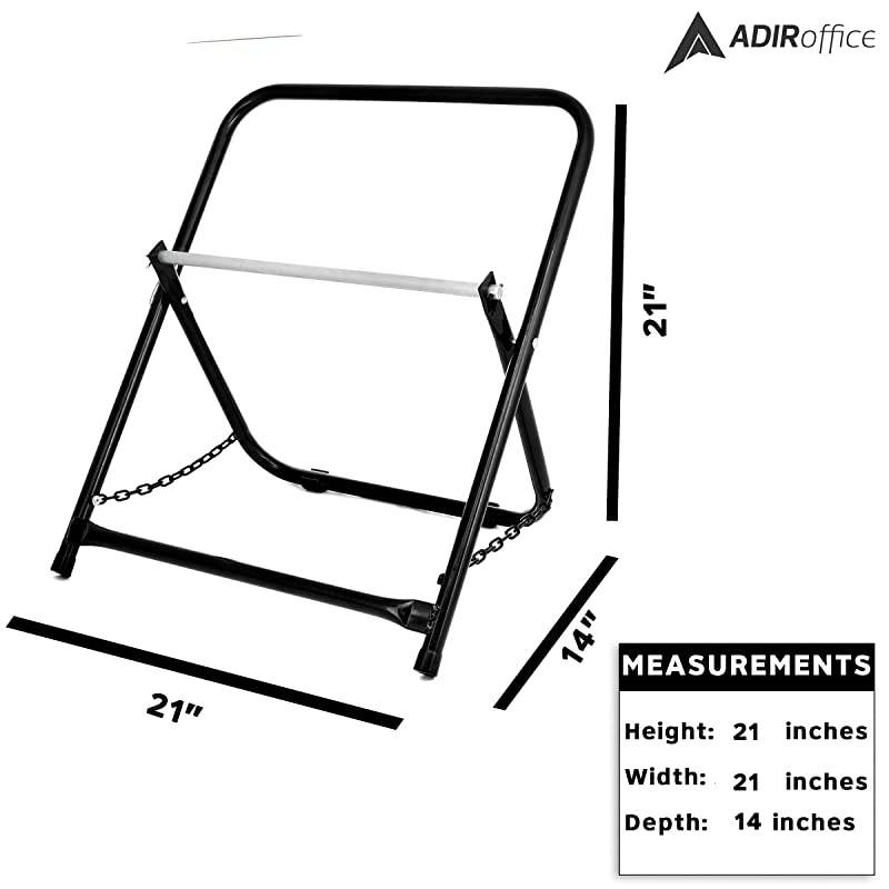Durable Single Axle Cable Caddy Commercial Industrial Grade Steel Wire Dispenser Compact Design Holds Cable Reels Up to 20quot Diameter and 100 lb Capacity Black