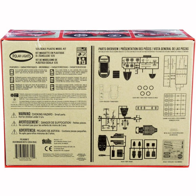 Skill 3 Snap Model Kit Volkswagen Beetle "Coca-Cola" 1/25 Scale Model by Polar Lights