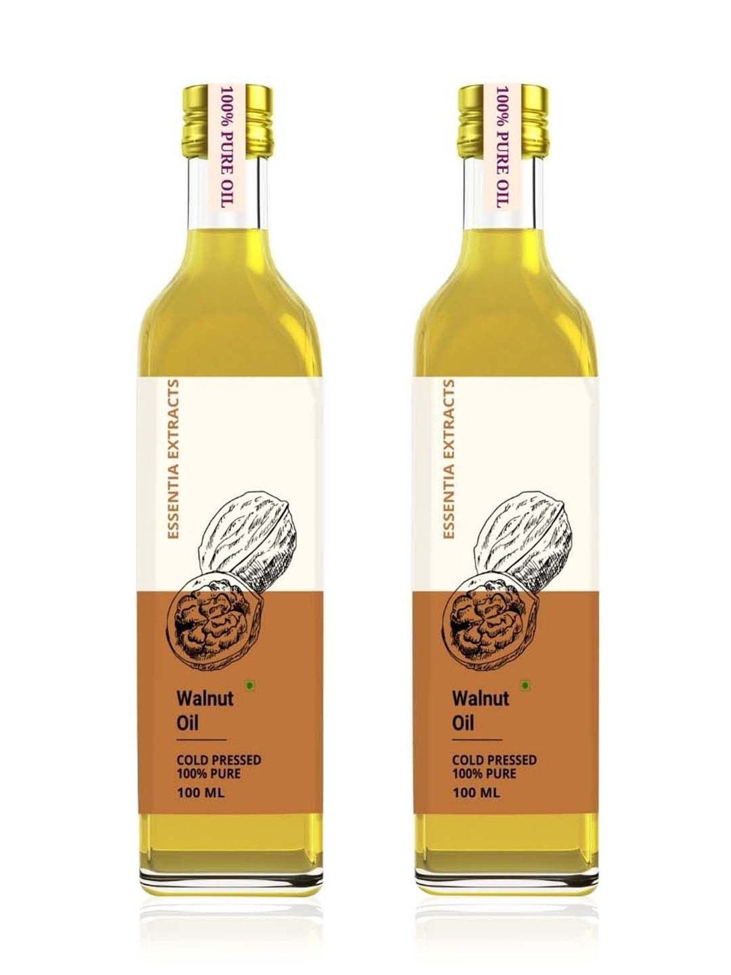 Essentia Extracts Cold-pressed Walnut Oil Pack of 2 - 200 ml
