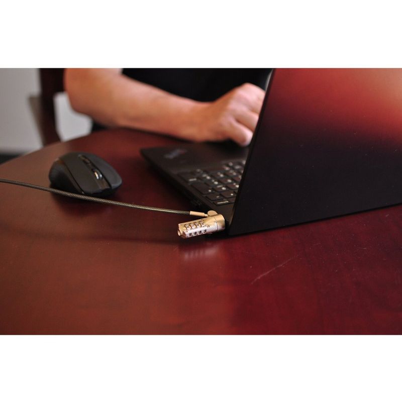 Codi Cable Lock - 4-digit - Zinc, PVC Coated Steel - 6.50 ft - For Notebook