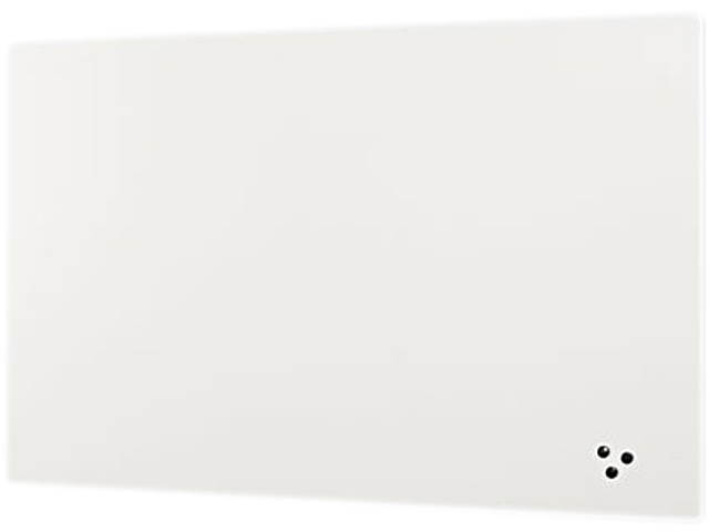Elemental Frameless Markerboard, Porcelain Steel, White Glossy, 72 X 4