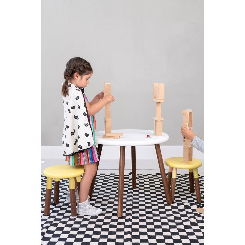 23.5" Peewee Round Kids' Table Walnut/White - Nico & Yeye