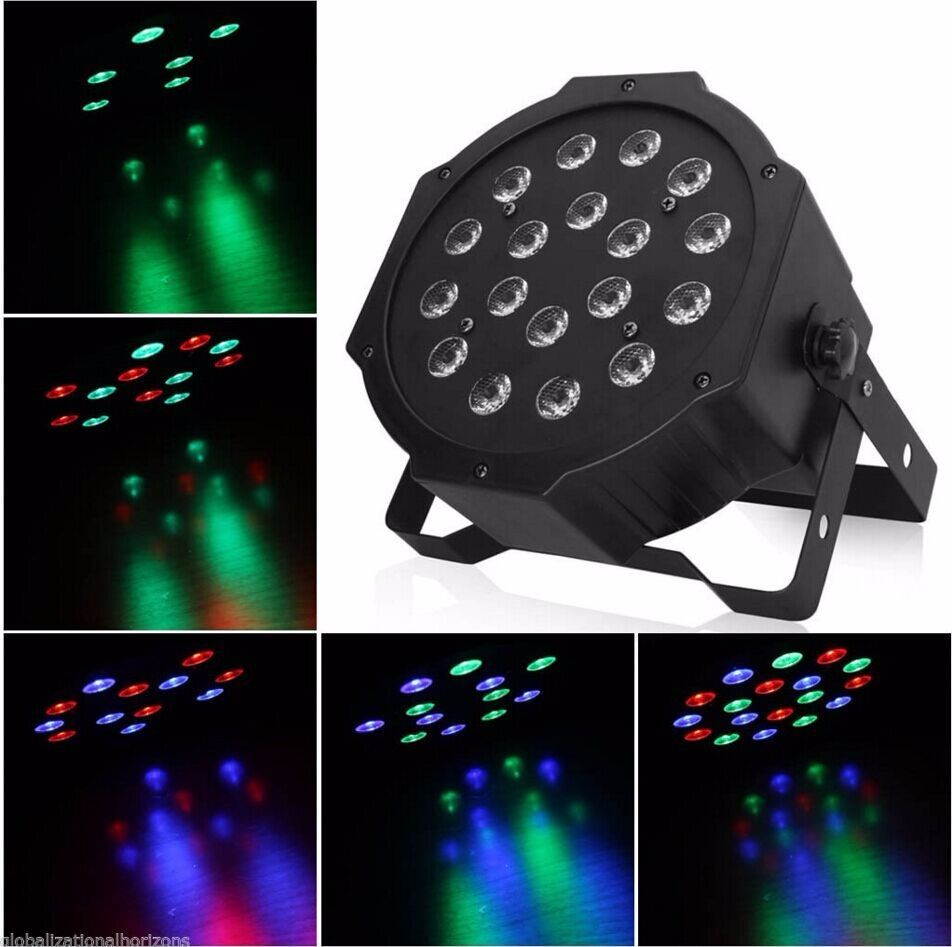 NEW 18 LED RGB PAR DJ Stage DMX Lighting For Disco Home Party Wedding Uplighting