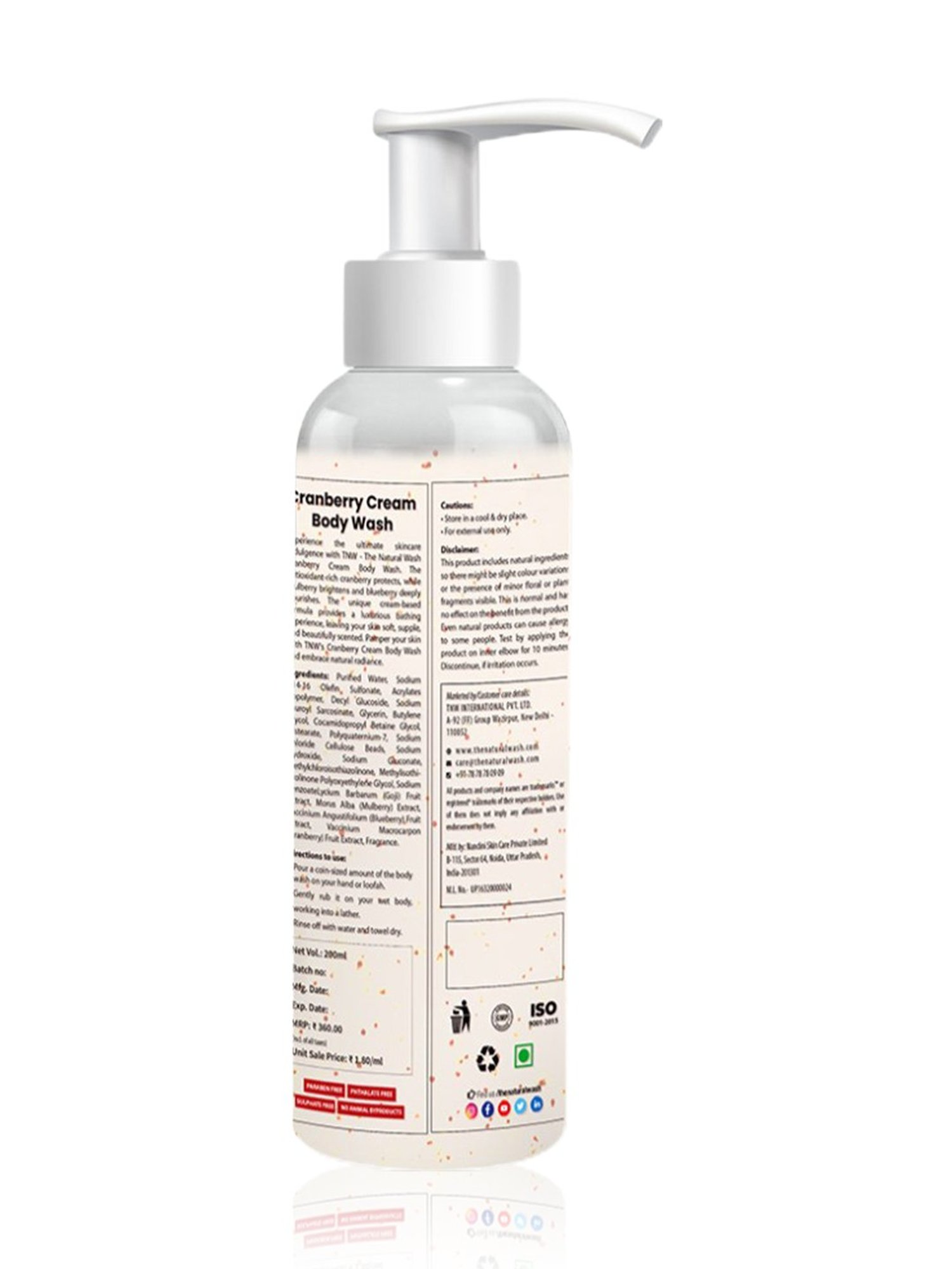 TNW-The Natural Wash Cranberry Cream Body Wash - 200 ml