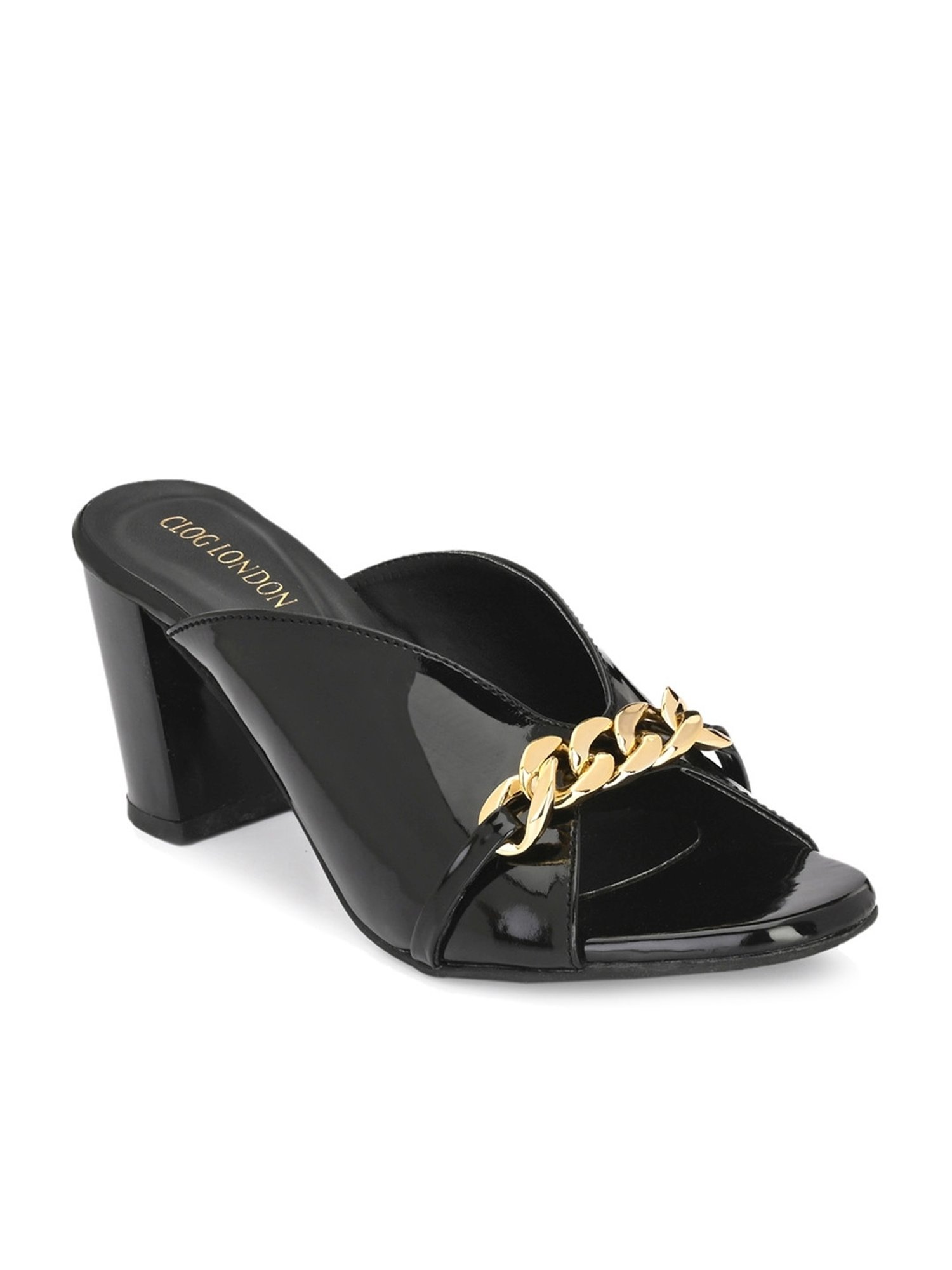 Clog London Women's Black Casual Sandals