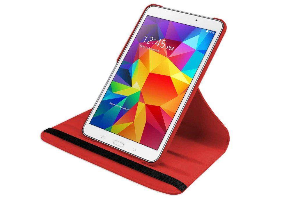 Hellfire Trading PU Leather Case 360 Rotating for Samsung Galaxy Tab 4 T330 8" - Hot Pink