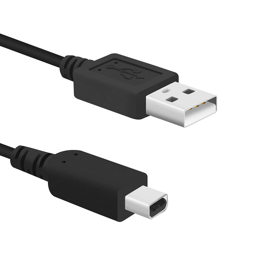 Geekria QuickFit Charging Cable, Fit for Nintendo 3DS XL, 3DS, 2DS, 2DS XL, Charging Cord / Ndsi Charger Cable (4FT, Black)