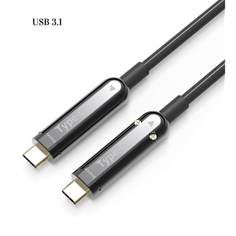 USB C Cable 50ft Fiber Optic USB 31 Type C to Type C Cable by