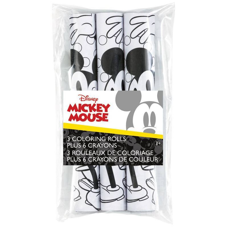 Mickey Mouse & Friends 3ct Coloring Rolls with Crayons Party Favors
