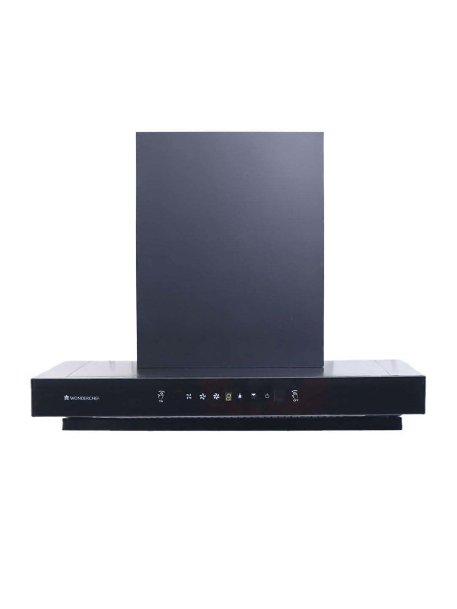 Glen CH6076AC75 1400CMH 75cm Wall Mounted Chimney (Black)