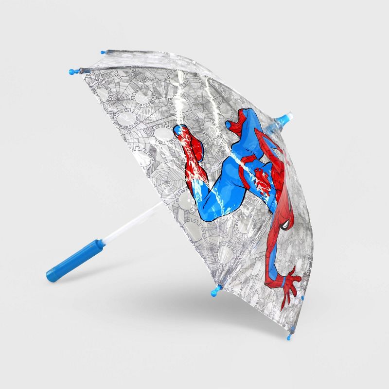 Boys' Marvel Spider-Man Stick Umbrella - White - Disney Store