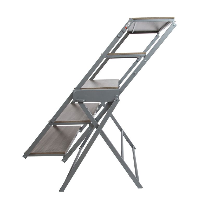 Furinno Turn-N-Tube 4 Tier Multipurpose Open Wood Display Shelf and Bookcase for Living Room, Dining Room, Bedroom, and Office Spaces, Espresso Black