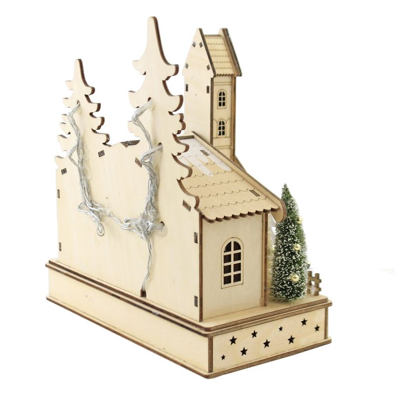 Christmas 8.75" Joy Laser Church Led Battery Operated  -  Decorative Figurines