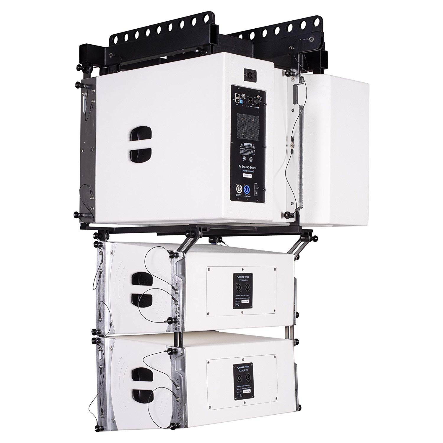 Sound Town ZETHUS Series 15&rdquo; 1000W Powered Line Array Subwoofer, White (ZETHUS-115SWPW)