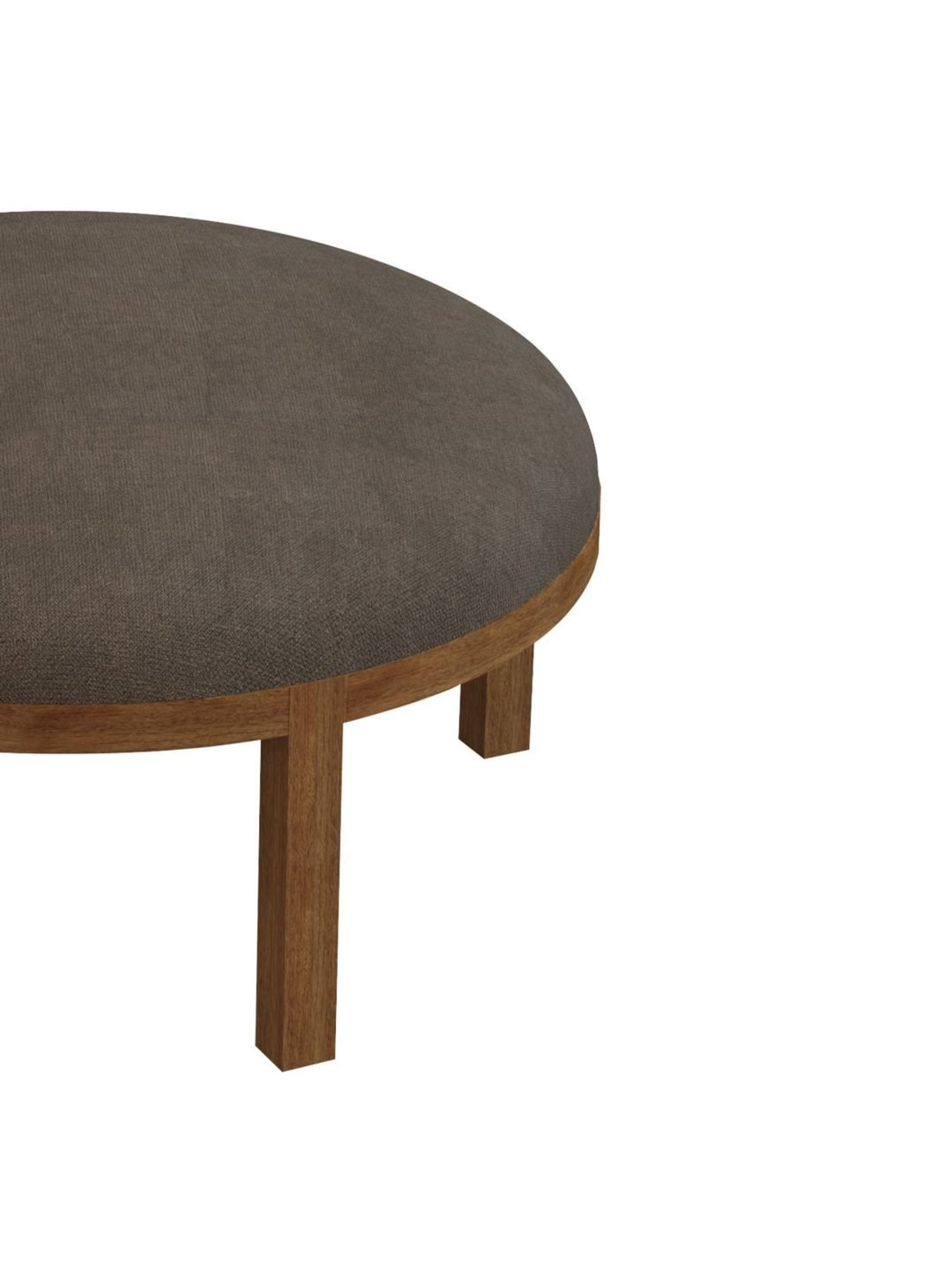 Chumbak Bohemian Coal Brown Sheesham Wood Ottoman