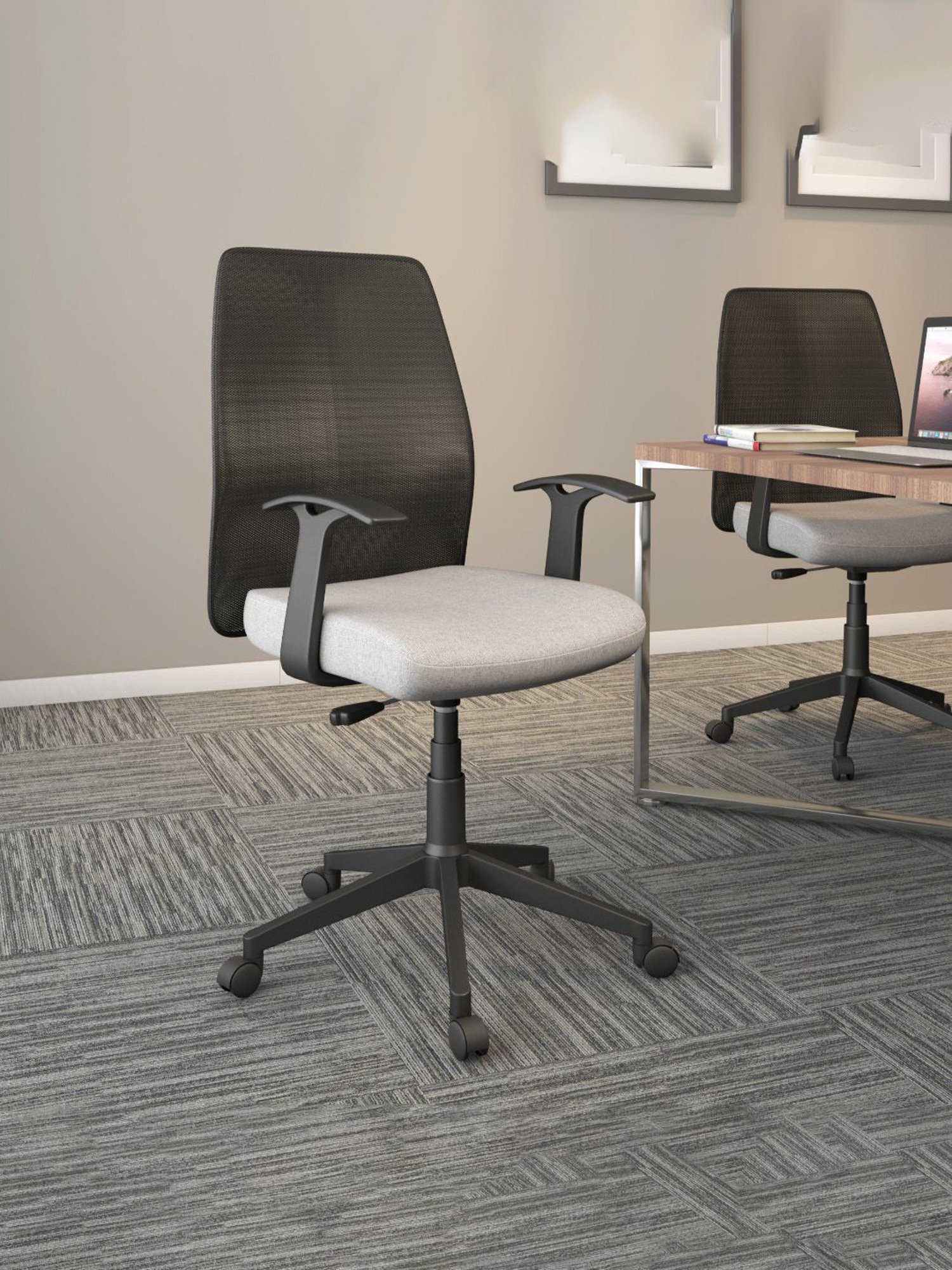 Durian Chaste Black Fabric Executive Chair