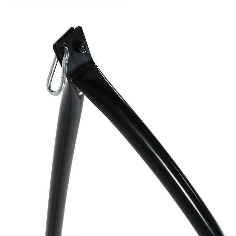 Sunnydaze Double Cushion Hanging Rope Hammock Chair Swing with X-Stand for Backyard or Patio - 250 lb Weight Capacity - Ocean Breeze