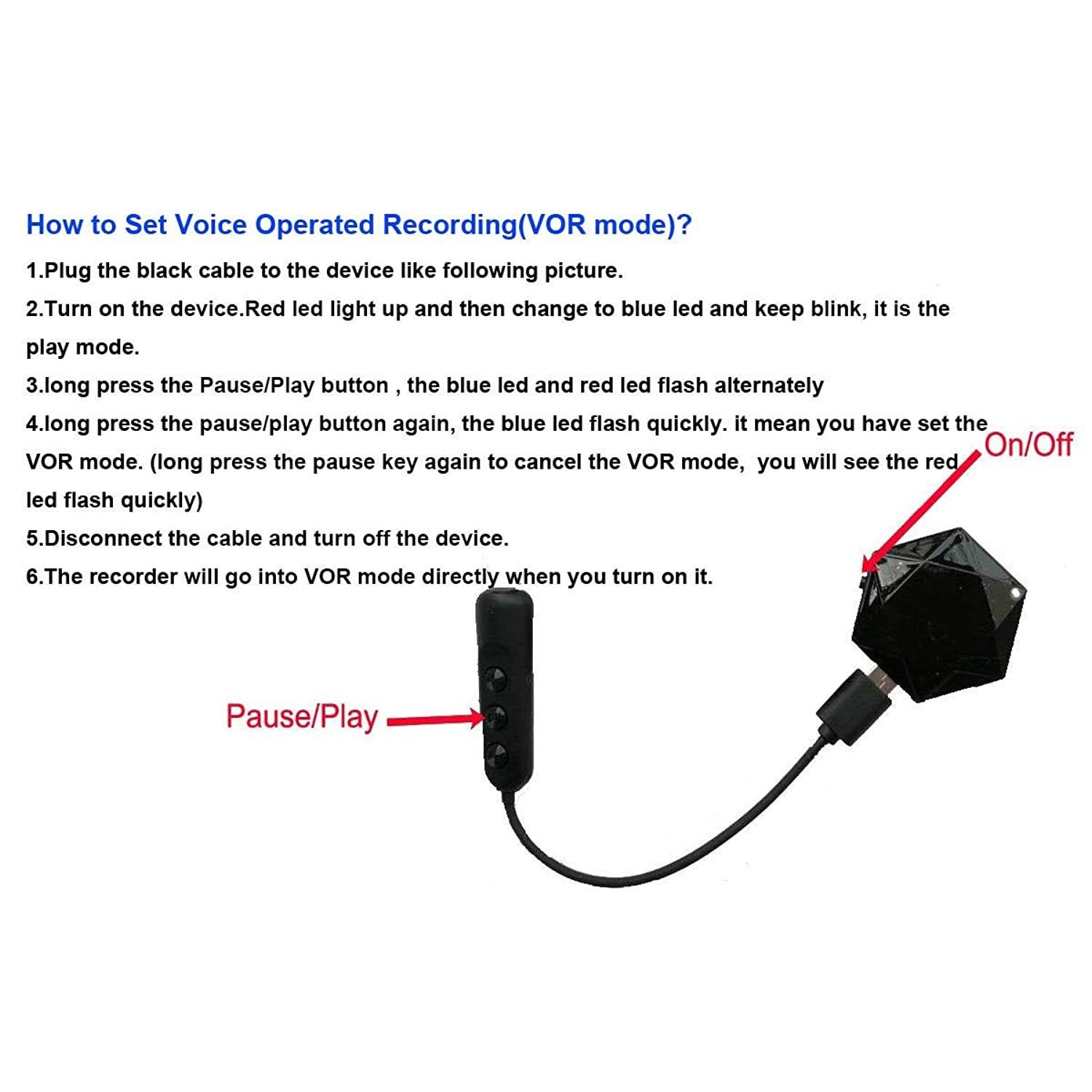 Digital Voice Activated Recorder with Playback - 8g up to 96 Hours Capacity - 28 Hours Battery Life After Full Charge-mp3 Player