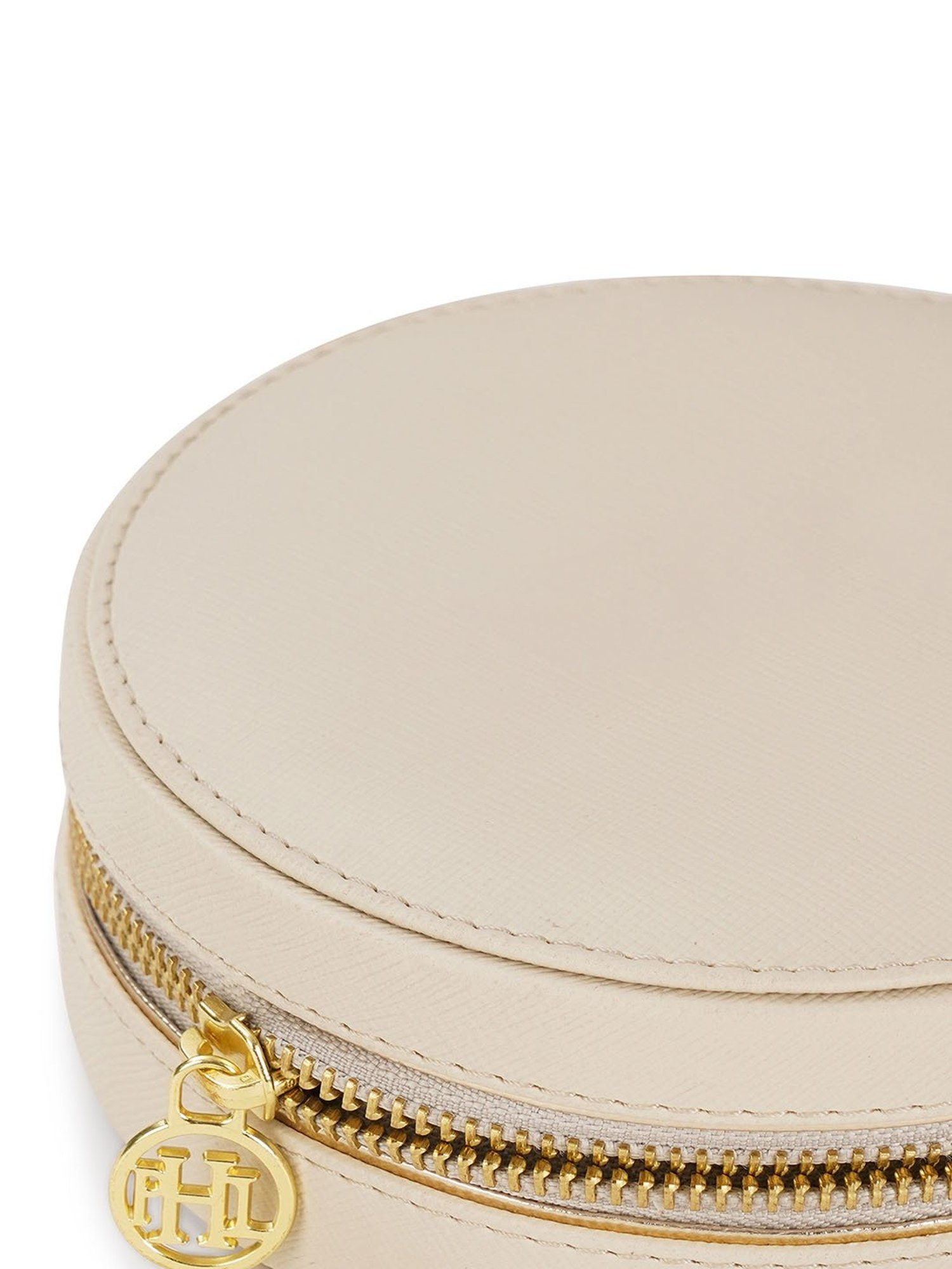 Pure Home and Living Cream Faux Leather Jewellery Organiser