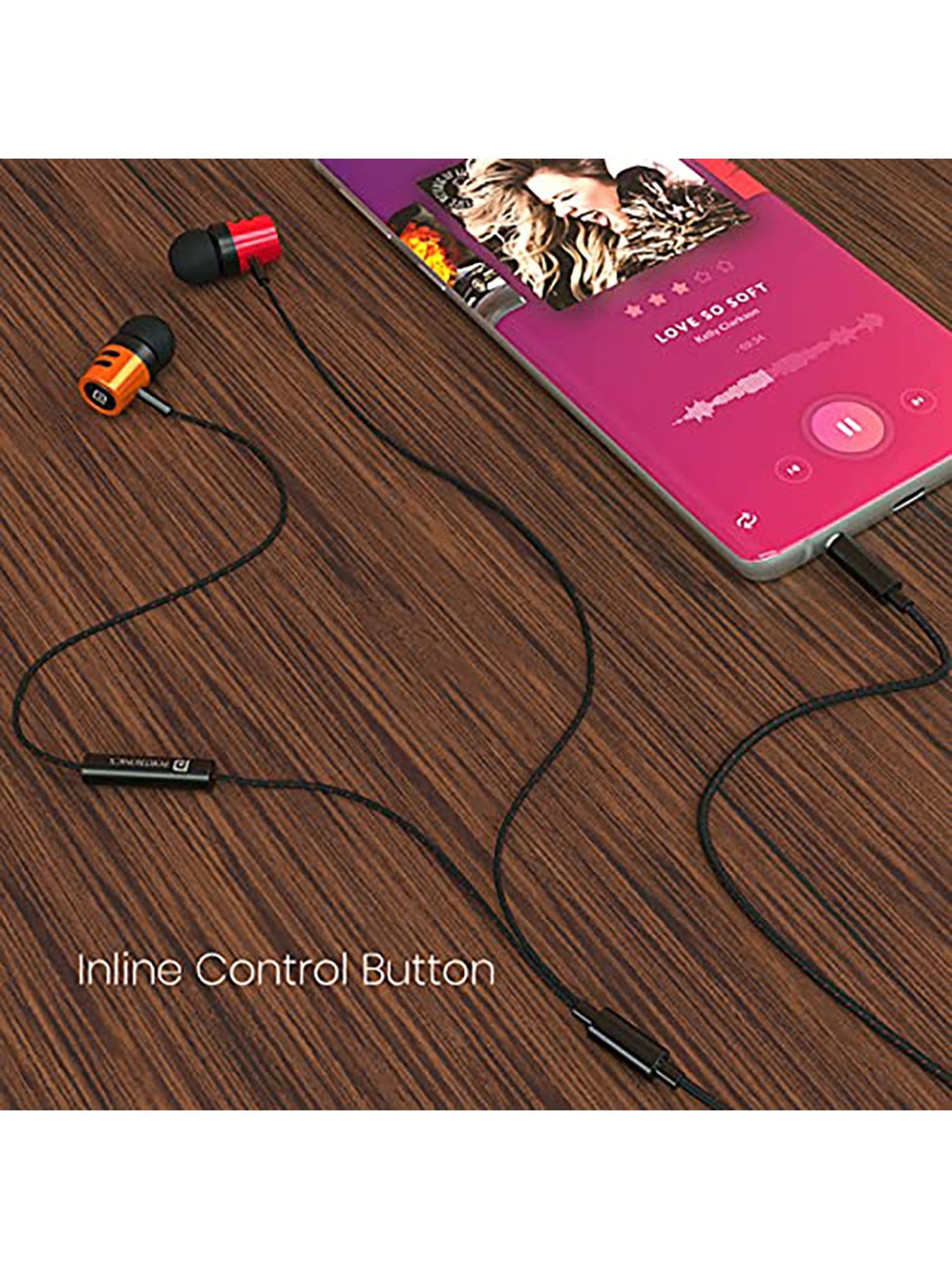 Portronics Ear 2 POR-1371 Wired Earphone with Mic (Black)